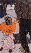 Edouard Vuillard Orange girl clothes oil on canvas